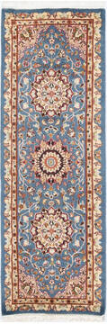 Pak-Persian Blue Runner Hand Knotted 2'2" X 6'2"  Area Rug 700-155559