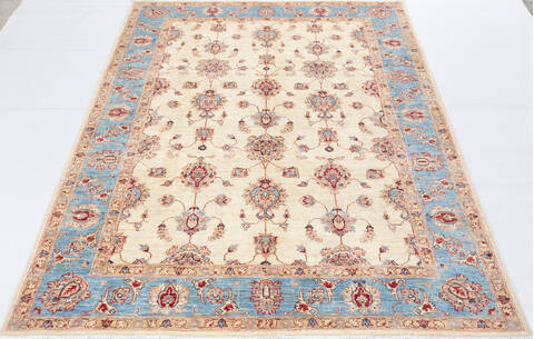 Chobi Beige Hand Knotted 59 X 81 Area Rug 700-155561 Image 1