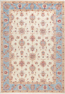 Chobi Beige Hand Knotted 5'9" X 8'1"  Area Rug 700-155561