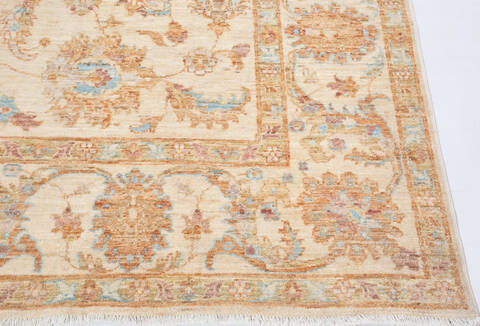 Chobi Beige Hand Knotted 67 X 99 Area Rug 700-155562 Image 2