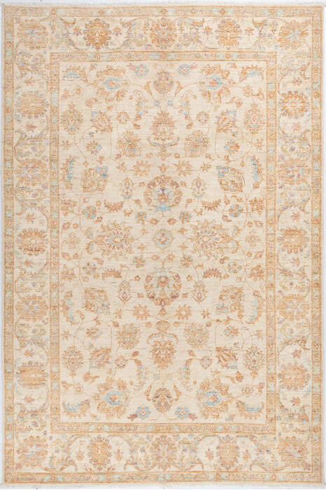 Chobi Beige Hand Knotted 67 X 99 Area Rug 700-155562 Image 0