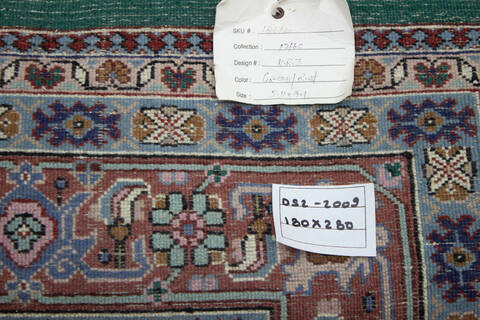 Bhadohi Multicolor Hand Knotted 511 X 92 Area Rug 902-155569 Image 5