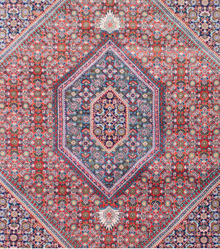 Indian Bhadohi Multicolor Rectangle 7x9 ft Wool and Cotton Carpet 155570