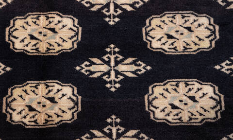 Bokhara Black Hand Knotted 47 X 68 Area Rug 700-155574 Image 4