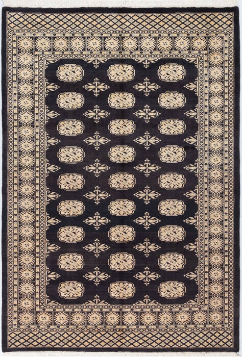 Bokhara Black Hand Knotted 47 X 68 Area Rug 700-155574 Image 0