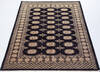 Bokhara Black Hand Knotted 47 X 68  Area Rug 700-155574 Thumb 1
