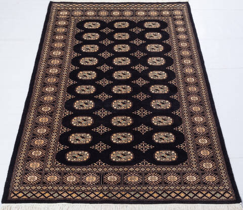 Bokhara Black Hand Knotted 41 X 62 Area Rug 700-155575 Image 1