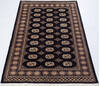 Bokhara Black Hand Knotted 41 X 62 Area Rug 700-155575 Thumb 1