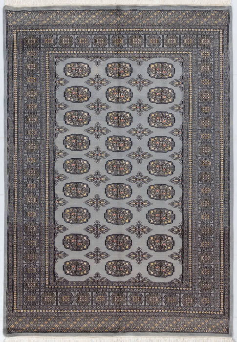 Bokhara Grey Hand Knotted 48 X 68 Area Rug 700-155577 Image 0