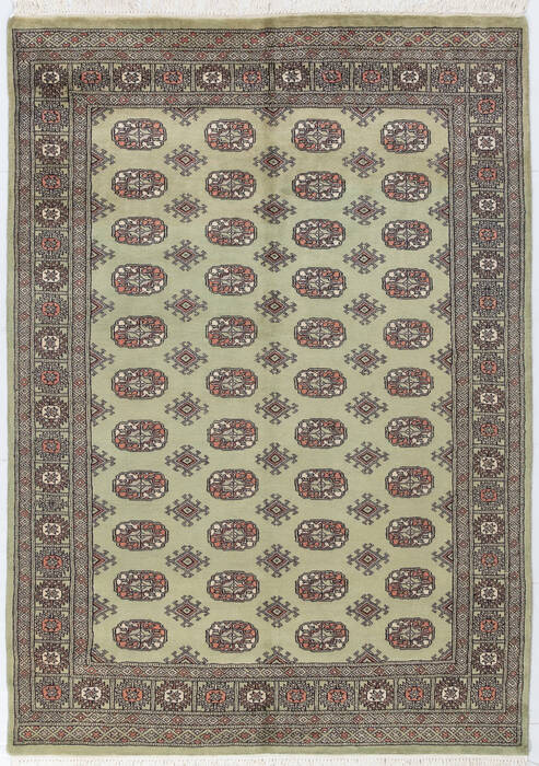 Bokhara Green Hand Knotted 48 X 66 Area Rug 700-155578 Image 0