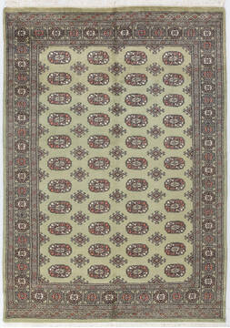 Bokhara Green Hand Knotted 4'8" X 6'6"  Area Rug 700-155578