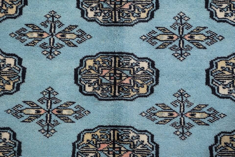 Bokhara Light Blue Hand Knotted 48 X 66 Area Rug 700-155579 Image 4