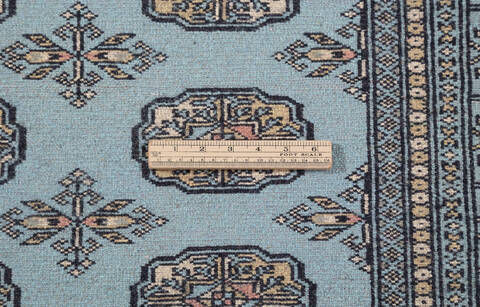 Bokhara Light Blue Hand Knotted 48 X 66 Area Rug 700-155579 Image 6