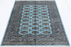 Bokhara Light Blue Hand Knotted 48 X 66 Area Rug 700-155579 Thumb 1