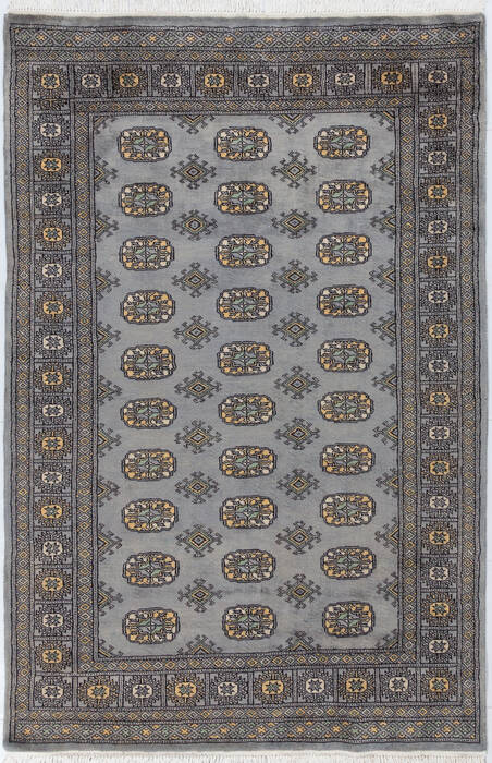 Bokhara Grey Hand Knotted 41 X 62 Area Rug 700-155580 Image 0