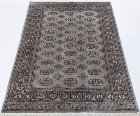 Bokhara Grey Hand Knotted 42 X 62 Area Rug 700-155583 Image 1