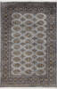 Bokhara Grey Hand Knotted 42 X 62 Area Rug 700-155583 Thumb 0