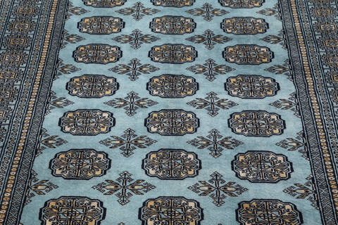 Bokhara Light Blue Hand Knotted 47 X 69 Area Rug 700-155585 Image 2