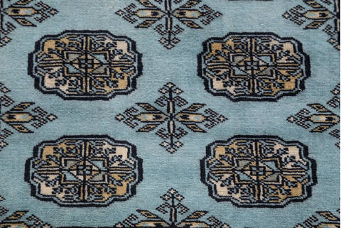 Bokhara Light Blue Hand Knotted 47 X 69 Area Rug 700-155585 Image 4