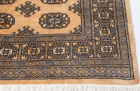 Bokhara Beige Hand Knotted 42 X 60 Area Rug 700-155589 Image 3