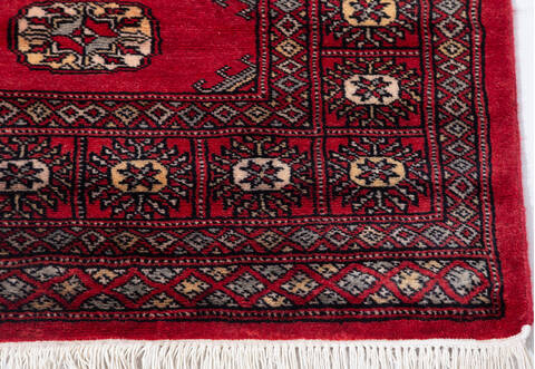 Bokhara Red Runner Hand Knotted 28 X 910 Area Rug 700-155590 Image 3