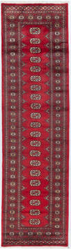 Bokhara Red Runner Hand Knotted 2'8" X 9'10"  Area Rug 700-155590