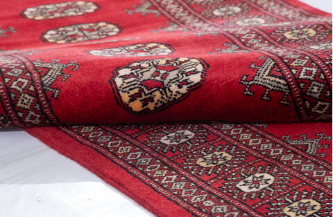 Bokhara Red Runner Hand Knotted 28 X 100 Area Rug 700-155591 Image 5