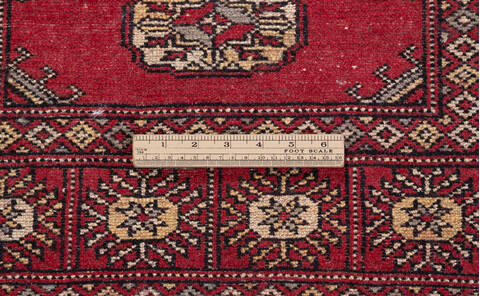 Bokhara Red Runner Hand Knotted 28 X 100 Area Rug 700-155591 Image 6