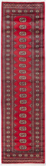 Bokhara Red Runner Hand Knotted 28 X 100 Area Rug 700-155591 Image 0