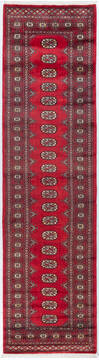Bokhara Red Runner Hand Knotted 2'8" X 10'0"  Area Rug 700-155591