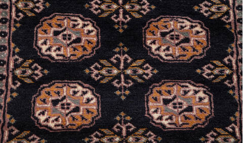 Bokhara Black Runner Hand Knotted 28 X 911 Area Rug 700-155592 Image 4