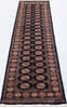 Bokhara Black Runner Hand Knotted 28 X 911 Area Rug 700-155592 Thumb 1