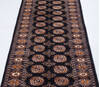 Bokhara Black Runner Hand Knotted 28 X 911 Area Rug 700-155592 Thumb 2