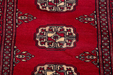 Bokhara Red Runner Hand Knotted 26 X 104 Area Rug 700-155593 Image 4