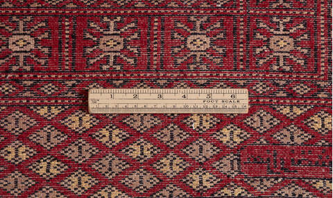 Bokhara Red Runner Hand Knotted 26 X 104  Area Rug 700-155594 Image 8