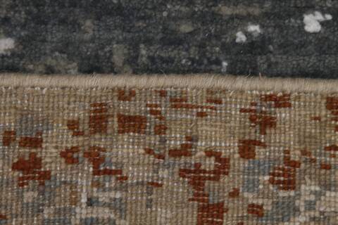 Modern-Contemporary Light Gray Runner Hand Loomed 26 X 100 Area Rug 254-155595 Image 1