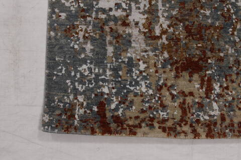 Modern-Contemporary Light Gray Runner Hand Loomed 26 X 100 Area Rug 254-155595 Image 4