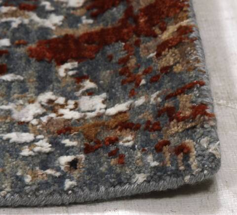 Modern-Contemporary Light Gray Runner Hand Loomed 26 X 100 Area Rug 254-155597 Image 2