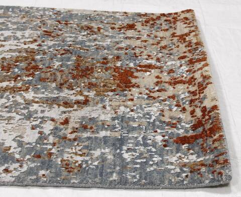 Modern-Contemporary Light Gray Runner Hand Loomed 26 X 100 Area Rug 254-155597 Image 3