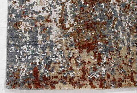 Modern-Contemporary Light Gray Runner Hand Loomed 26 X 100 Area Rug 254-155597 Image 5