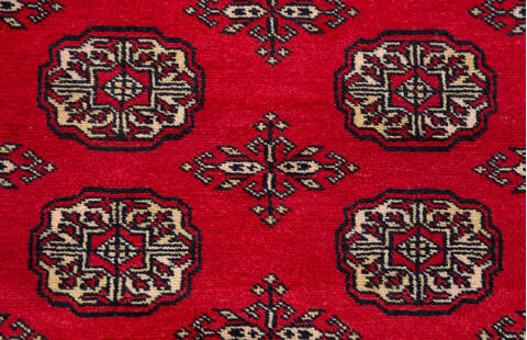 Bokhara Red Runner Hand Knotted 27 X 102 Area Rug 700-155599 Image 4