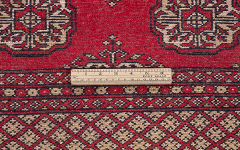 Bokhara Red Runner Hand Knotted 27 X 102 Area Rug 700-155599 Image 6