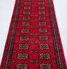 Bokhara Red Runner Hand Knotted 27 X 102 Area Rug 700-155599 Thumb 2