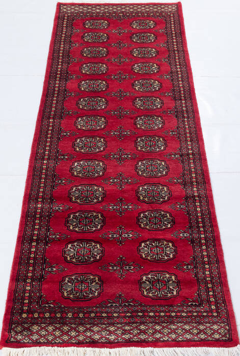 Bokhara Red Runner Hand Knotted 27 X 711 Area Rug 700-155600 Image 1