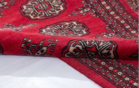 Bokhara Red Runner Hand Knotted 27 X 711 Area Rug 700-155600 Image 5
