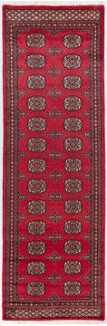Bokhara Red Runner Hand Knotted 2'7" X 7'11"  Area Rug 700-155600