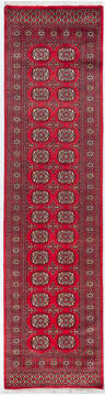 Bokhara Red Runner Hand Knotted 2'8" X 10'4"  Area Rug 700-155601