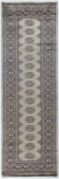 Bokhara Grey Runner Hand Knotted 29 X 86 Area Rug 700-155603 Image 0