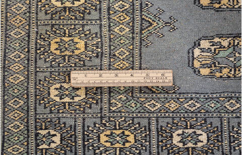 Bokhara Grey Runner Hand Knotted 210 X 96 Area Rug 700-155604 Image 6