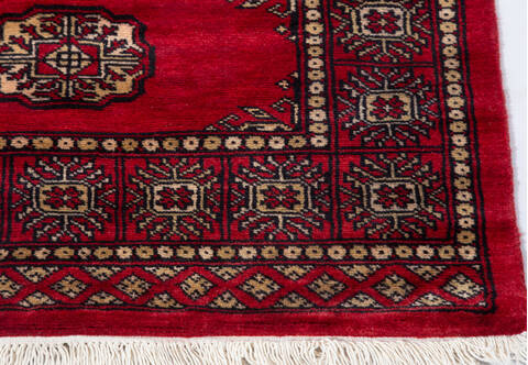 Bokhara Red Runner Hand Knotted 27 X 910 Area Rug 700-155605 Image 3